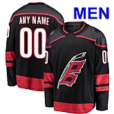 Carolina Hurricanes Customized adidas Black Alternate Jersey,baseball caps,new era cap wholesale,wholesale hats